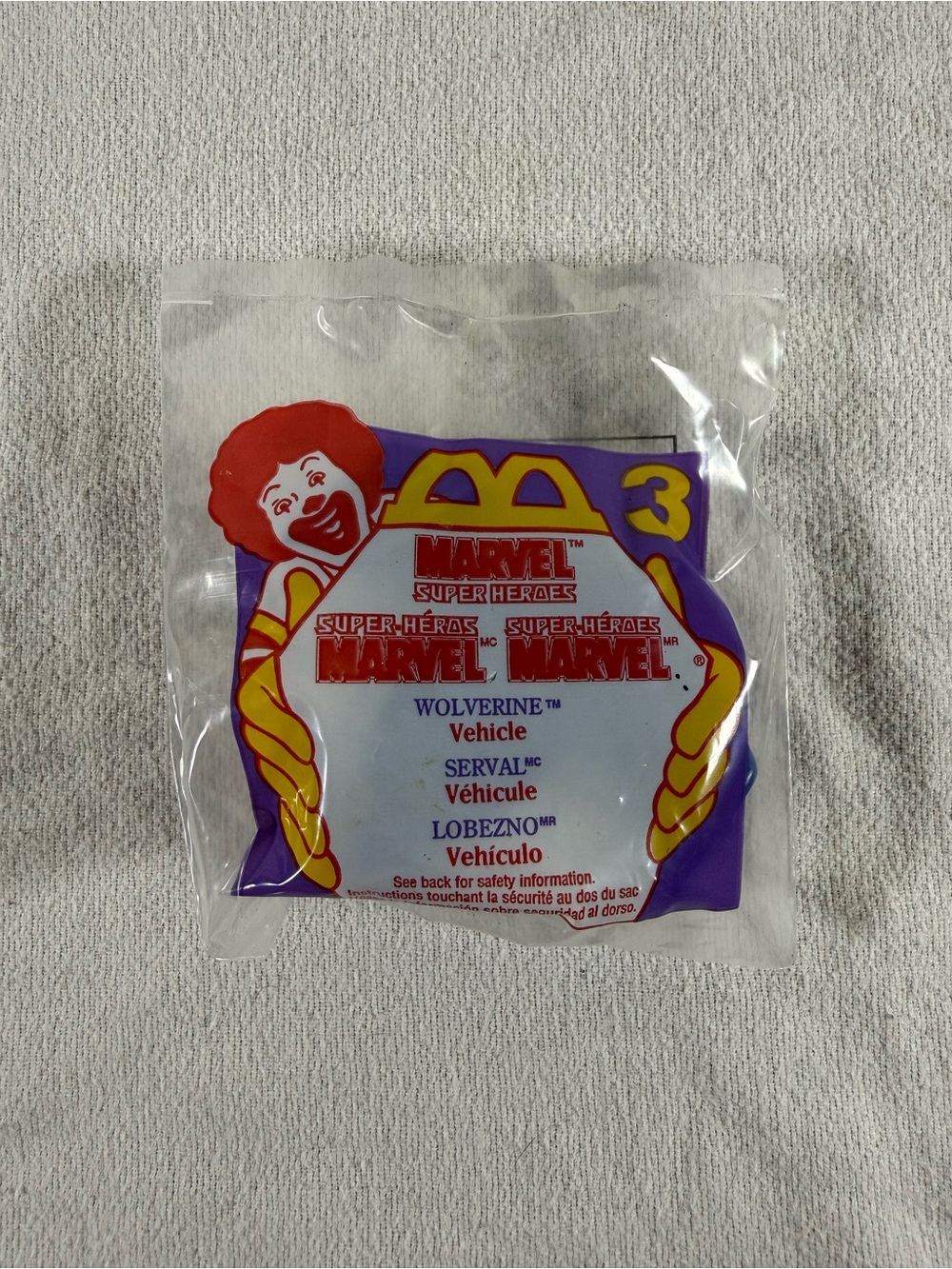 Vintage McDonald's Happy Meal #3 Marvel Super Heroes Wolverine Vehicle